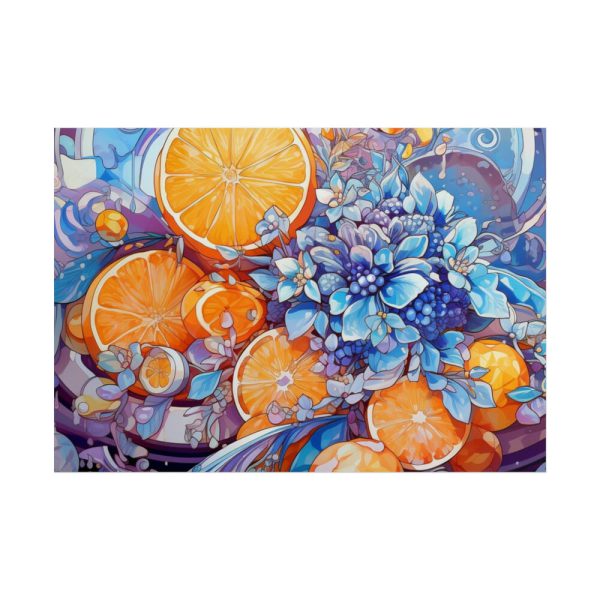 101875-45.jpg Orange Slices and Orange and Purple Dots Poster