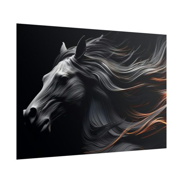 101875-82.jpg Black Spanish Horse Poster