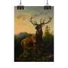 101876-1.jpg Deer in Forest Landscape Poster