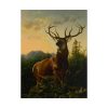 101877.jpg Deer in Forest Landscape Poster