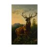 101890.jpg Deer in Forest Landscape Poster