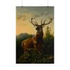 101893-1.jpg Deer in Forest Landscape Poster
