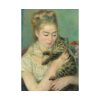 101894-115.jpg Pierre-Auguste Renoir's Woman with a Cat Poster
