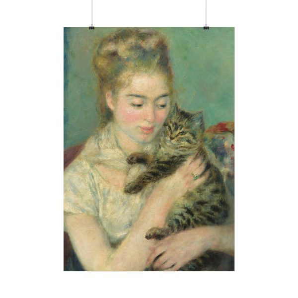 101894-116.jpg Pierre-Auguste Renoir's Woman with a Cat Poster
