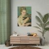 101894-118.jpg Pierre-Auguste Renoir's Woman with a Cat Poster