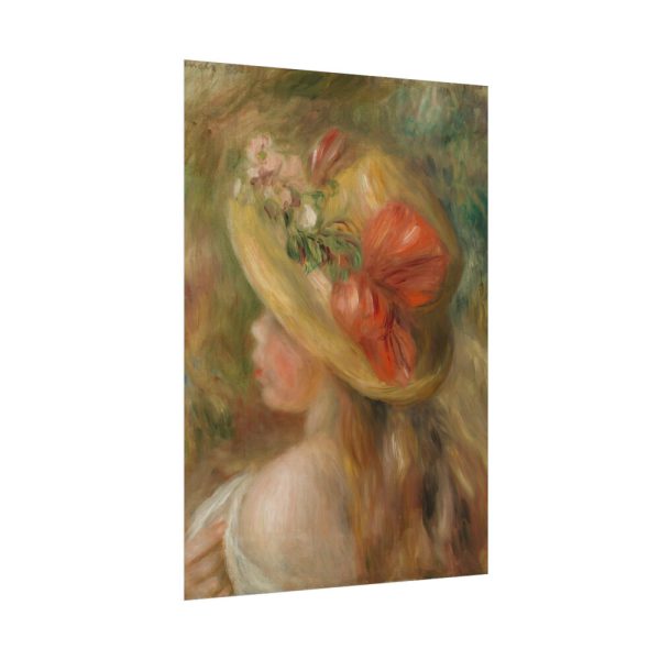 101894-137.jpg Young Girl with Hat by Pierre Auguste Renoir Poster