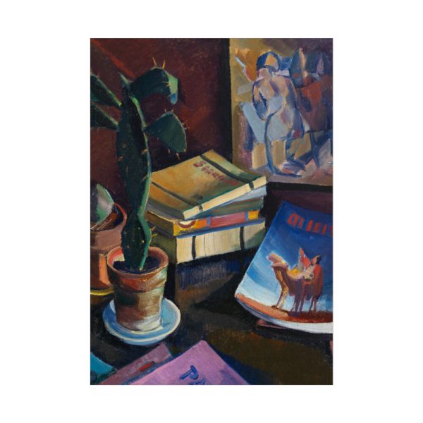 Books on Table Poster