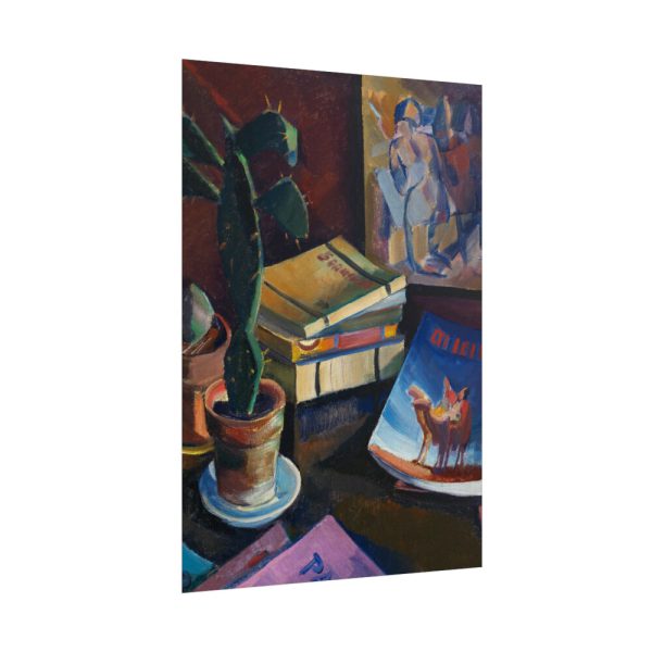 Books on Table Poster