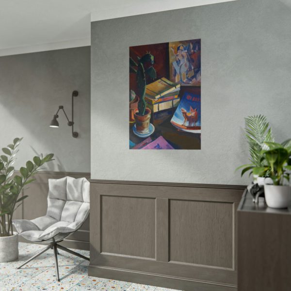 Books on Table Poster