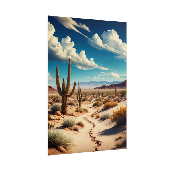 Desert Landscape With Cacti Poster