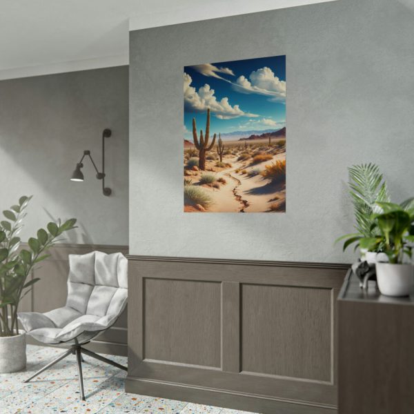 Desert Landscape With Cacti Poster