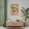101894-168.jpg Vincent van Gogh's Self-Portrait with a Straw Hat Poster