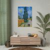 101894-188.jpg Vincent van Gogh's Road with Cypress and Star Poster