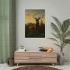 101894-203.jpg Deer in Forest Landscape Poster