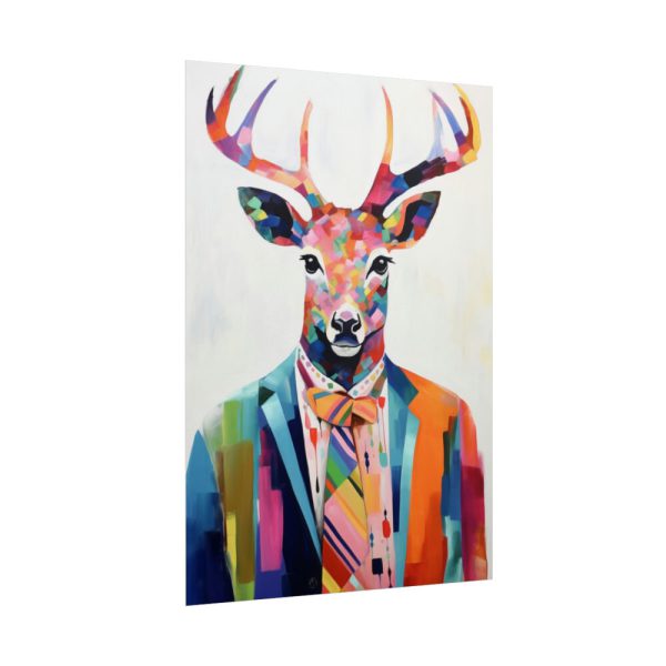 101894-237.jpg Funny Male Deer In Clothes Poster