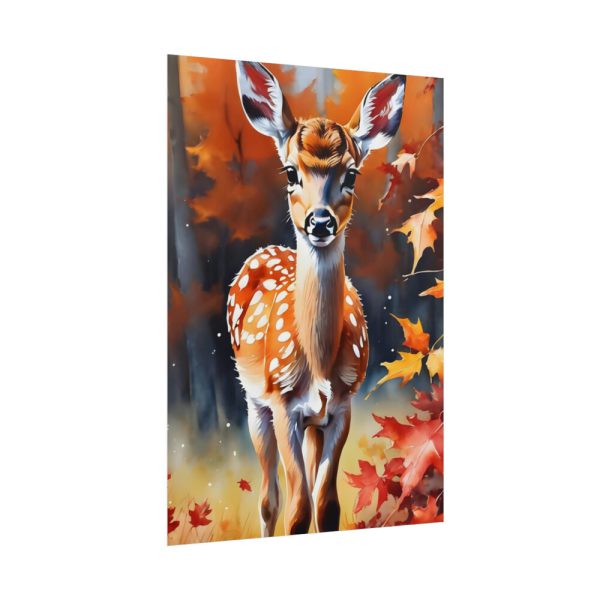 101894-242.jpg Fawn Deer Autumn Poster