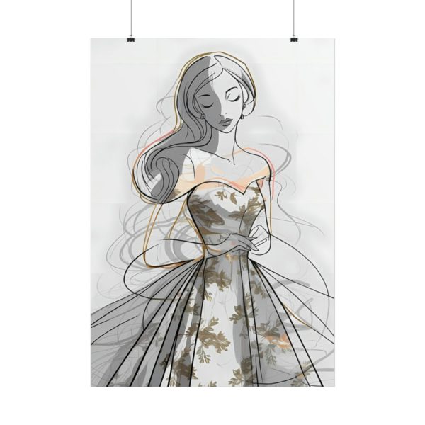 Woman With Long, Flowing Hair Poster