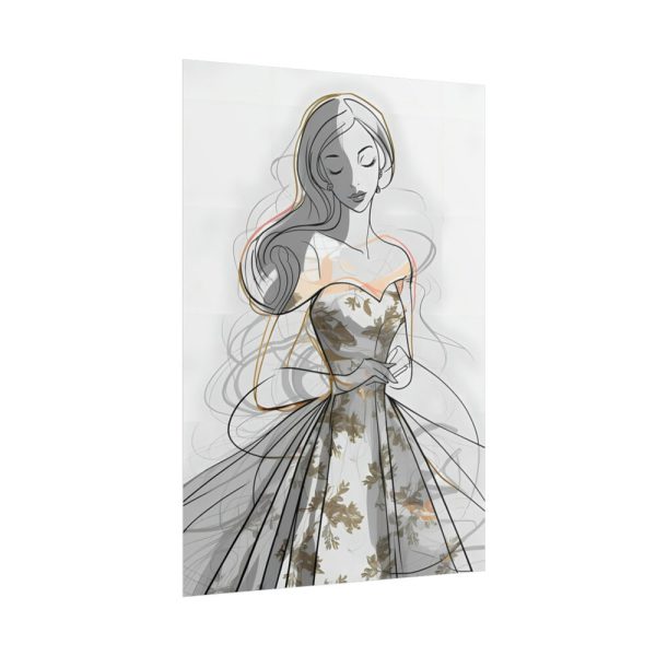 Woman With Long, Flowing Hair Poster