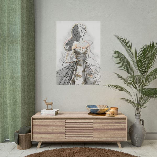 Woman With Long, Flowing Hair Poster