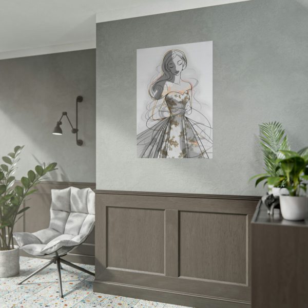 Woman With Long, Flowing Hair Poster