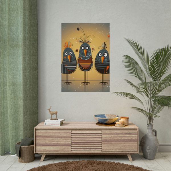 Three Cute Bird Characters II Poster