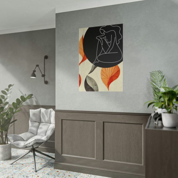 101894-44.jpg Boho Leaves Abstract Woman Poster