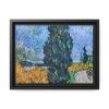 88280-10.jpg Vincent van Gogh's Road with Cypress and Star Framed Canvas