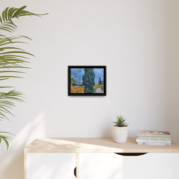 88280-13.jpg Vincent van Gogh's Road with Cypress and Star Framed Canvas