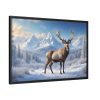 88287.jpg Deer Stands in the Snow Framed Canvas