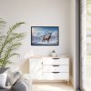 88287-3.jpg Deer Stands in the Snow Framed Canvas
