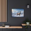 88287-4.jpg Deer Stands in the Snow Framed Canvas