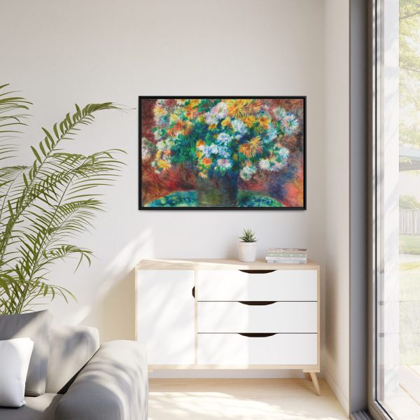 88289-113.jpg Chrysanthemums by Pierre-Auguste Renoir Framed Canvas