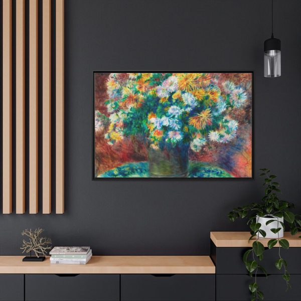 88289-114.jpg Chrysanthemums by Pierre-Auguste Renoir Framed Canvas