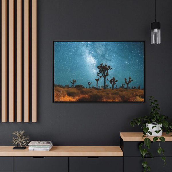 88289-129.jpg Starry Sky Night With Cactus Framed Canvas