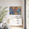 Batik Flowers Pattern Framed Canvas