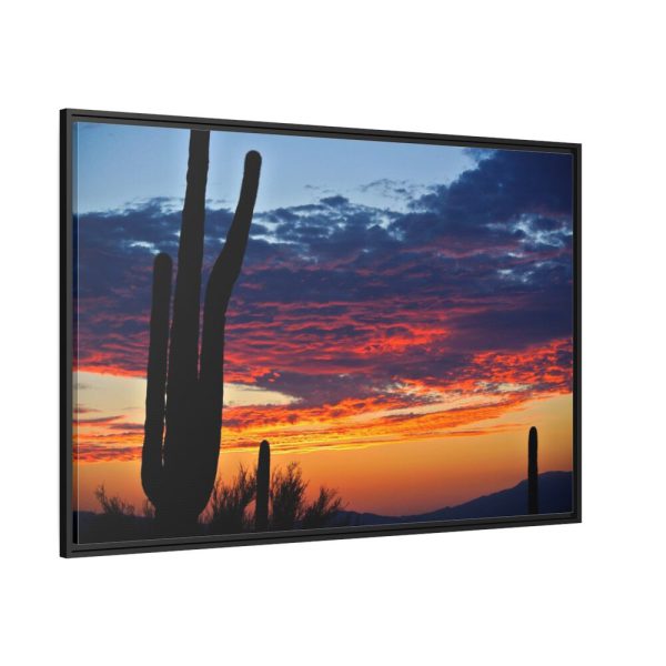 88289-140.jpg Cactus Sunrise Desert Framed Canvas