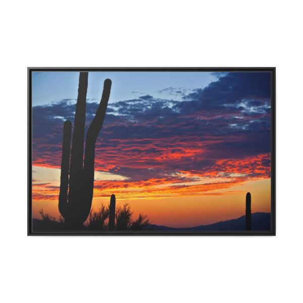 88289-141.jpg Cactus Sunrise Desert Framed Canvas