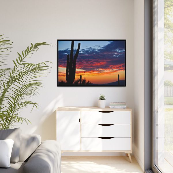 88289-143.jpg Cactus Sunrise Desert Framed Canvas