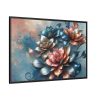 88289-145.jpg Metallic-Textured Flowers in Abstract Style Framed Canvas