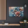 88289-149.jpg Metallic-Textured Flowers in Abstract Style Framed Canvas