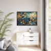 88289-153.jpg Rich Blue Flowers and Gold Accents Framed Canvas