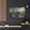 88289-154.jpg Rich Blue Flowers and Gold Accents Framed Canvas