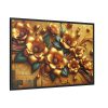Vibrant orange Flowers Arranged in a Vase Framed Canvas