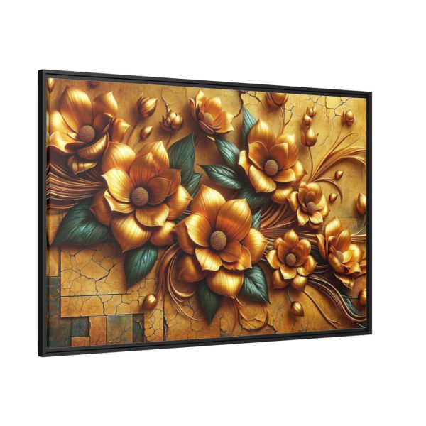 Vibrant orange Flowers Arranged in a Vase Framed Canvas