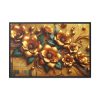 Vibrant orange Flowers Arranged in a Vase Framed Canvas