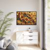 Vibrant orange Flowers Arranged in a Vase Framed Canvas