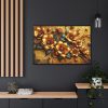 Vibrant orange Flowers Arranged in a Vase Framed Canvas