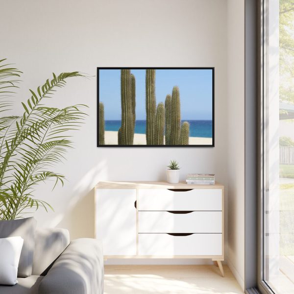 88289-168.jpg Cactus on the Beach Framed Canvas
