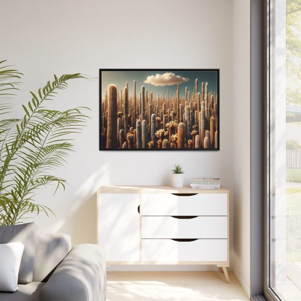 88289-183.jpg Forest of Tall Cactus Plants Framed Canvas