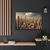 88289-184.jpg Forest of Tall Cactus Plants Framed Canvas